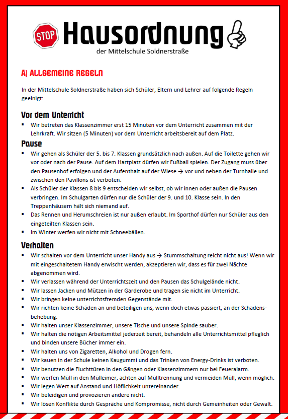 Hausordnung